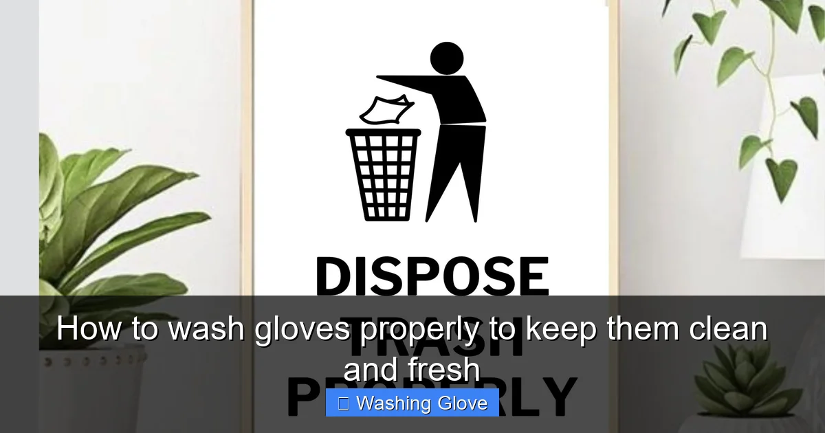 How to wash gloves properly to keep them clean and fresh
