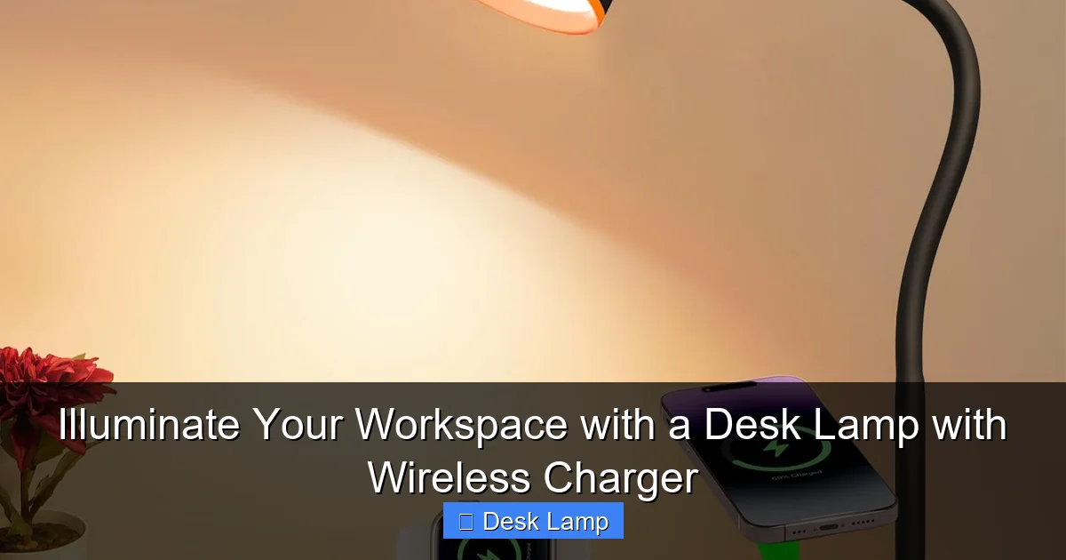 Illuminate Your Workspace with a Desk Lamp with Wireless Charger