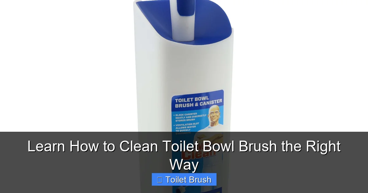Learn How to Clean Toilet Bowl Brush the Right Way