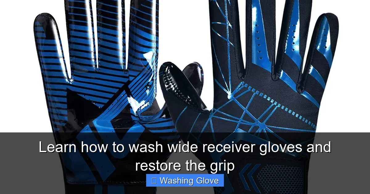 Learn how to wash wide receiver gloves and restore the grip