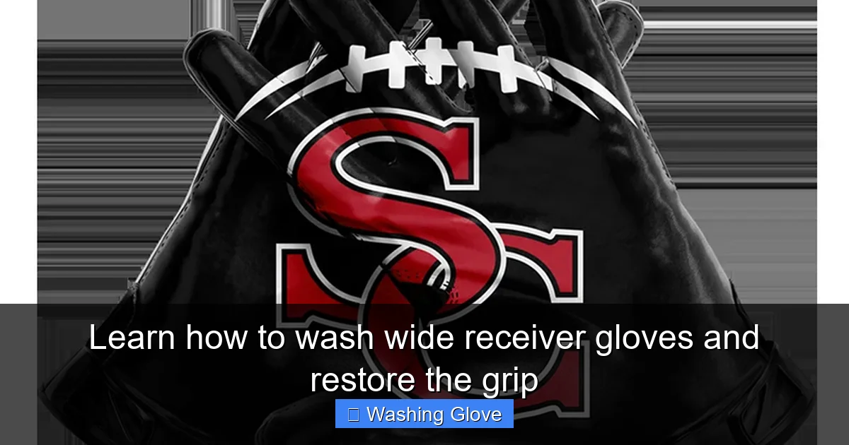 Learn how to wash wide receiver gloves and restore the grip