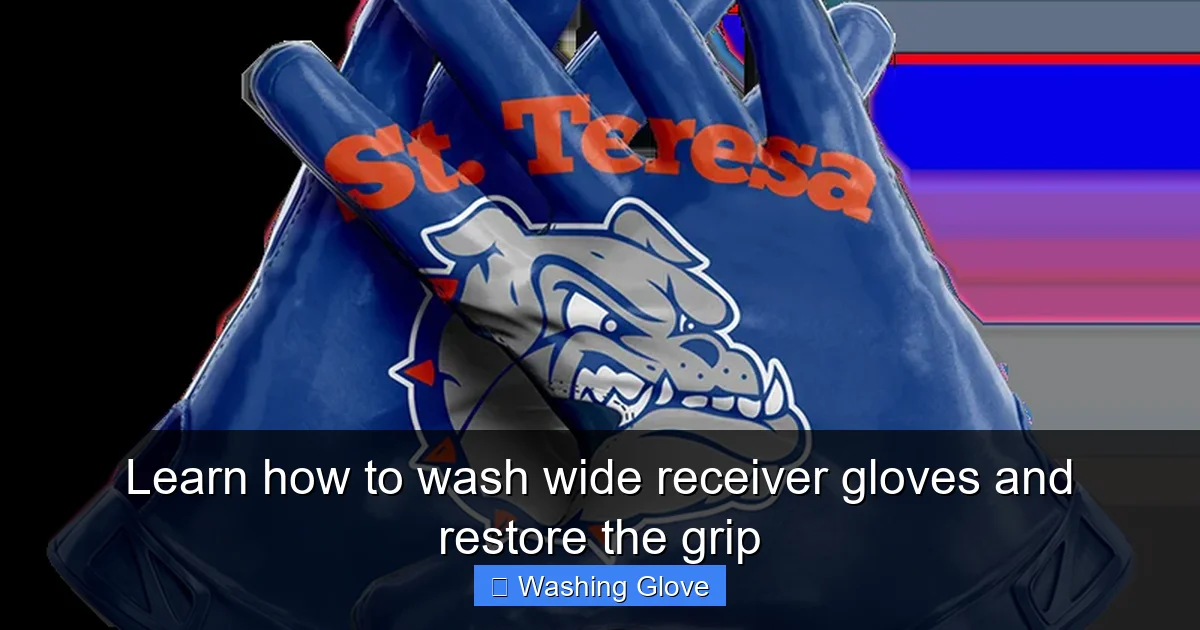 Learn how to wash wide receiver gloves and restore the grip