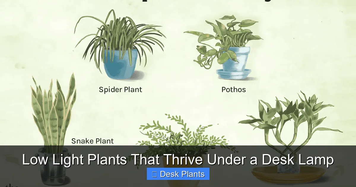 Low Light Plants That Thrive Under a Desk Lamp
