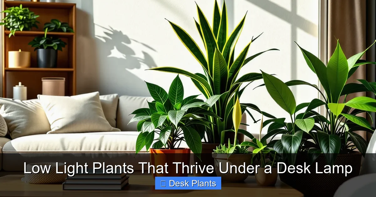 Low Light Plants That Thrive Under a Desk Lamp