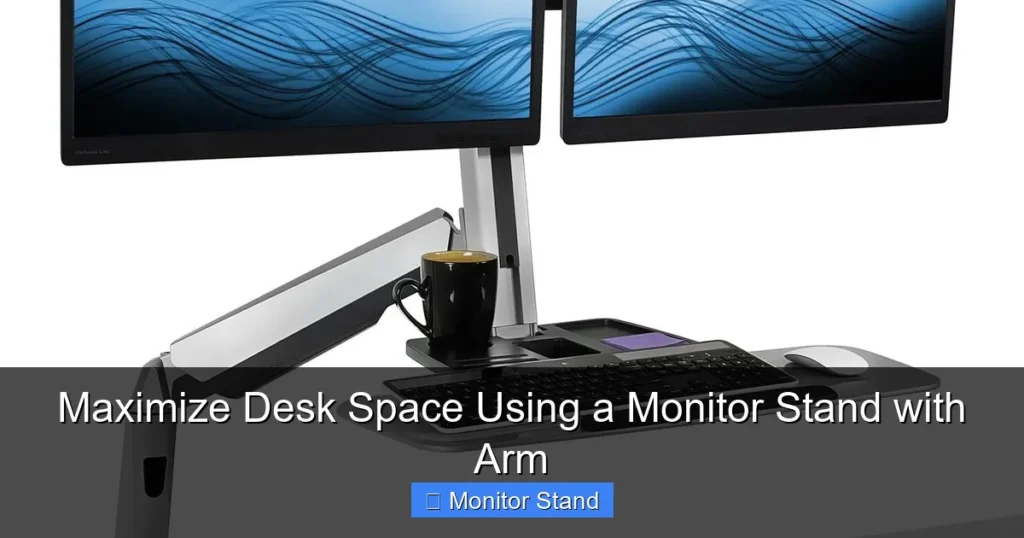 Maximize Desk Space Using a Monitor Stand with Arm