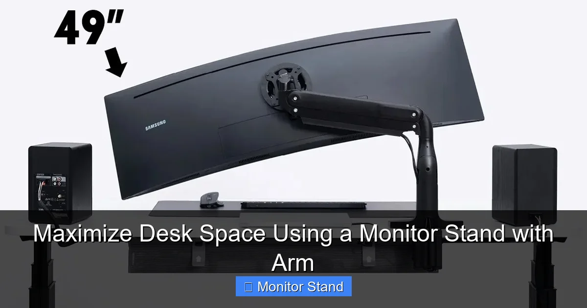 Maximize Desk Space Using a Monitor Stand with Arm