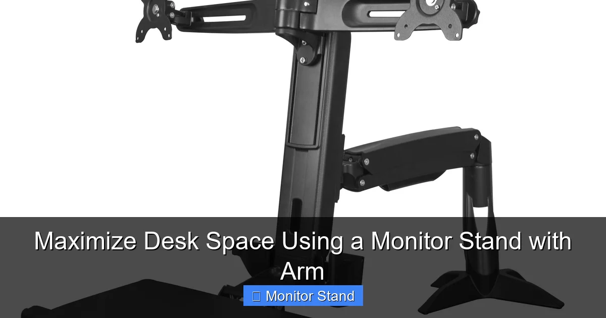 Maximize Desk Space Using a Monitor Stand with Arm