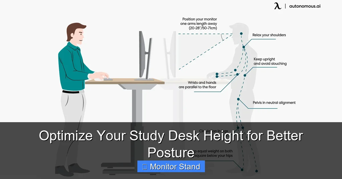 Optimize Your Study Desk Height for Better Posture