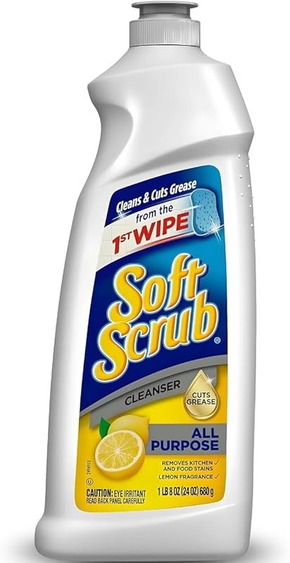 Soft Scrub All Purpose Surface Cleanser, Lemon, 24 Fluid Ounces