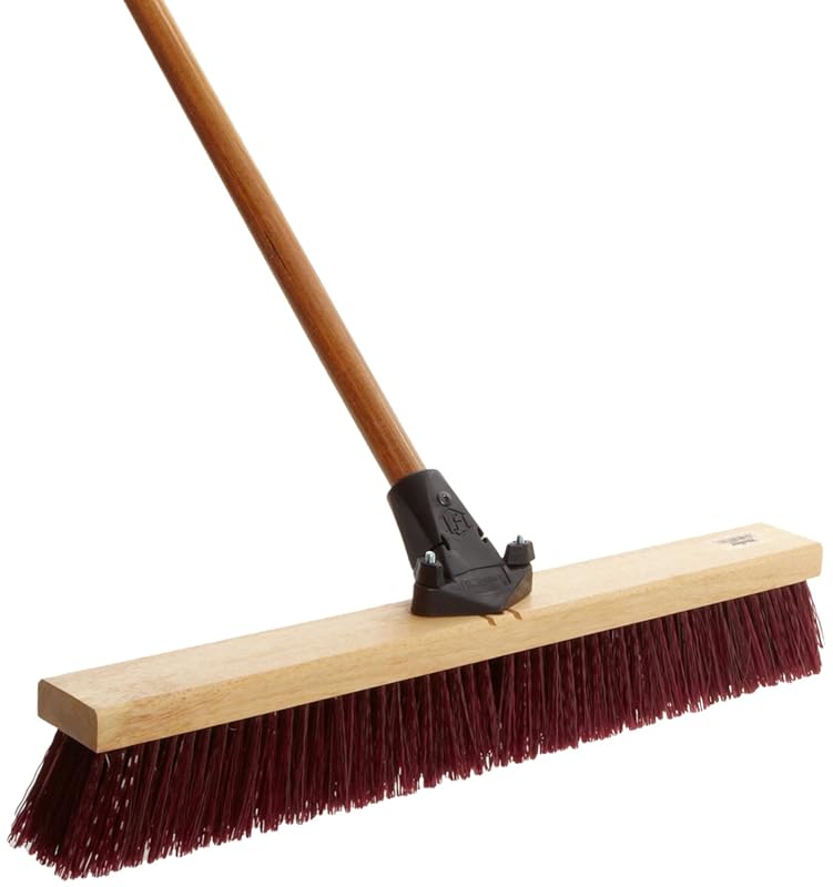 Weiler Pro-Flex 24-inch push broom, medium maroon polypropylene bristl