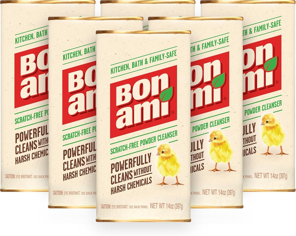 Bon Ami Polish and Cleanser Powder - 14 Ounce (Set of 6)