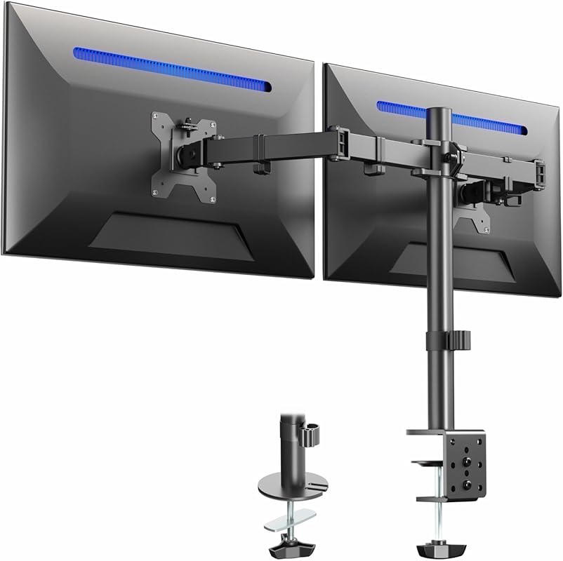 VIVO dual monitor mount for screens up to 30 inches, 22 lb each arm, C