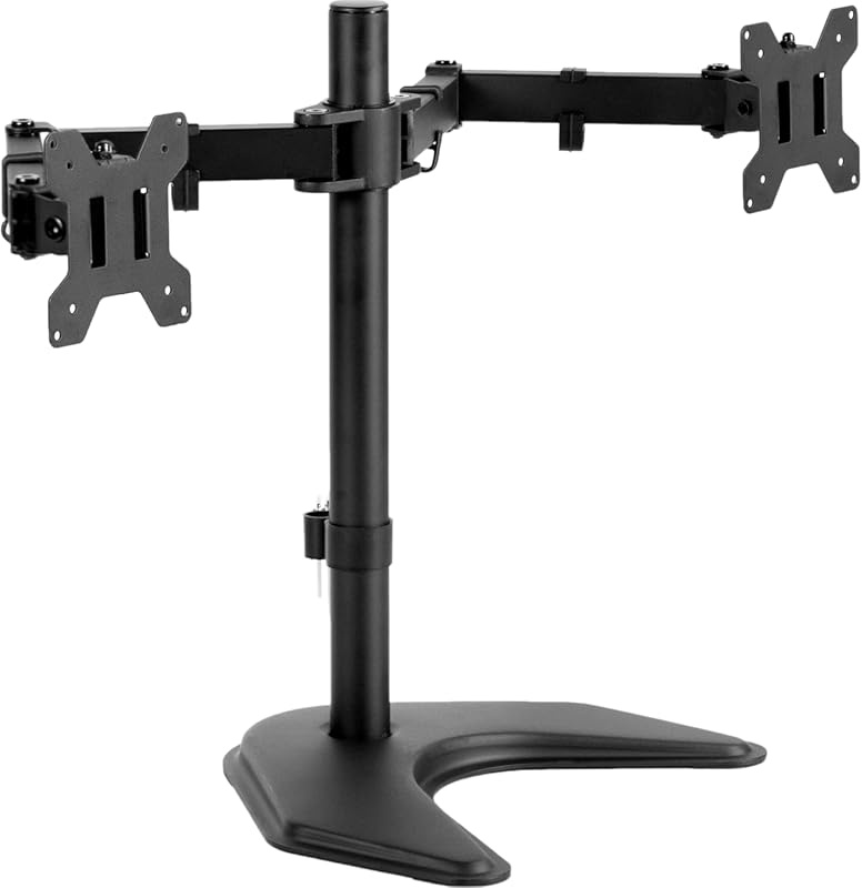 VIVO STAND-V002F Dual LED LCD Monitor Free-Standing Desk Stand for 2 S