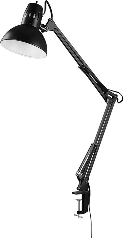 Globe Electric Multi-Joint Desk Lamp with Clamp, Adjustable Swing Arm 