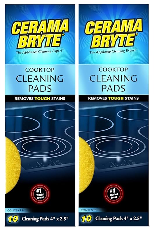Cerama Bryte Cleaning Pads for Ceramic Sinks and Cooktop Surfaces, 20 