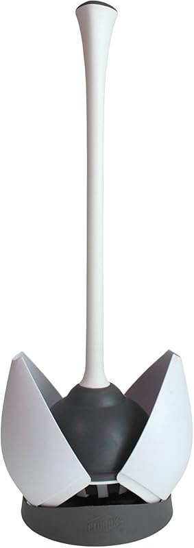 Clorox Heavy Duty Toilet Plunger with a Hideaway Holder Caddy and Comp
