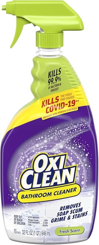 OxiClean Bathroom Cleaner Effectively Removes Stains from Shower Tub a