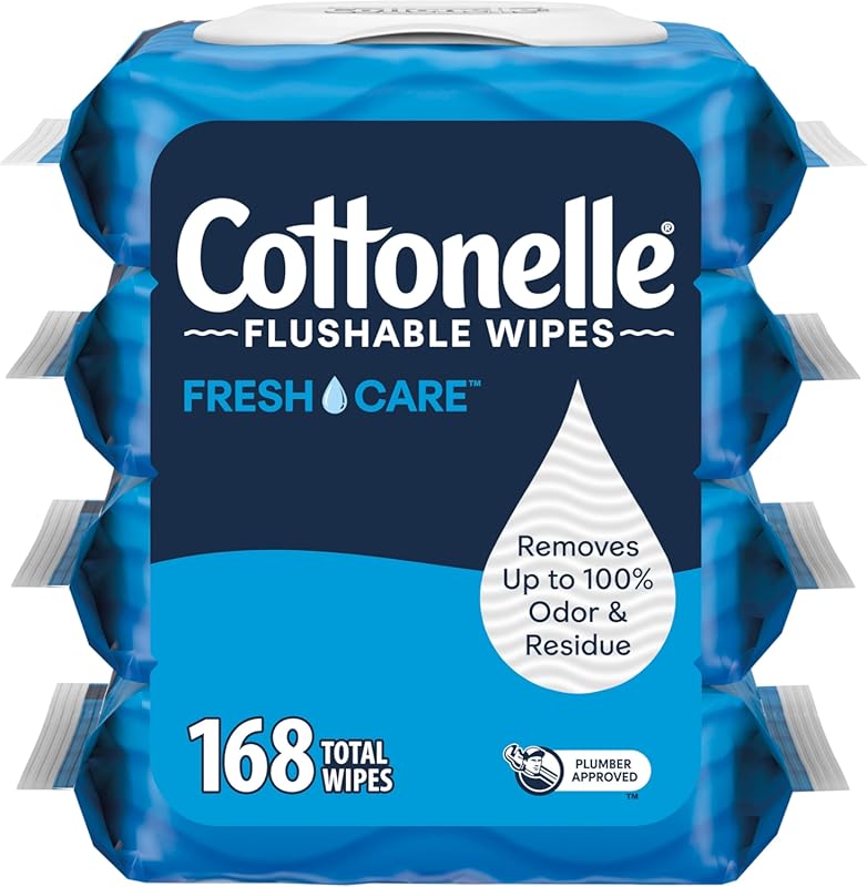 Cottonelle Fresh Care Flushable Wet Wipes, Best Adult Wet Wipes for Ev