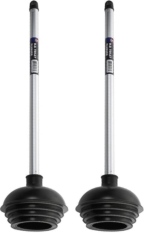 Neiko Commercial Grade Heavy Duty Toilet Plunger Pack with Patented Al