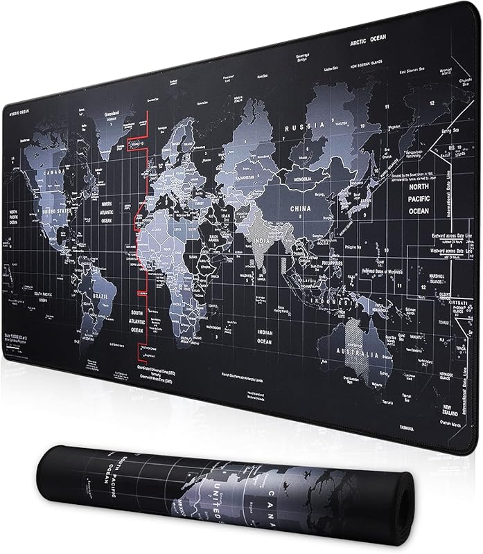 XXL World Map Design Mouse Mat