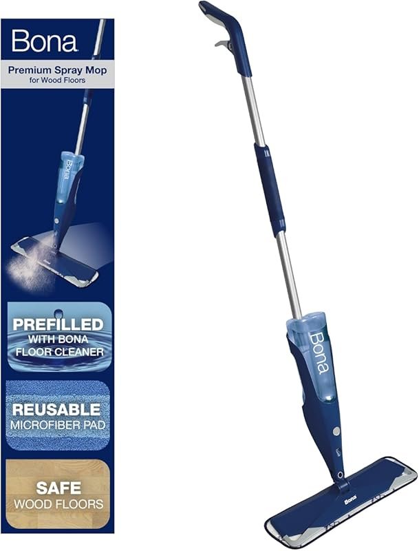 Bona Hardwood Floor Spray Mop with Cleaning Solution and Washable Micr