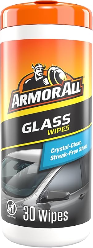Armor All Car Glass Cleaning Wipes for Removing Film and Grime, 30 Cou