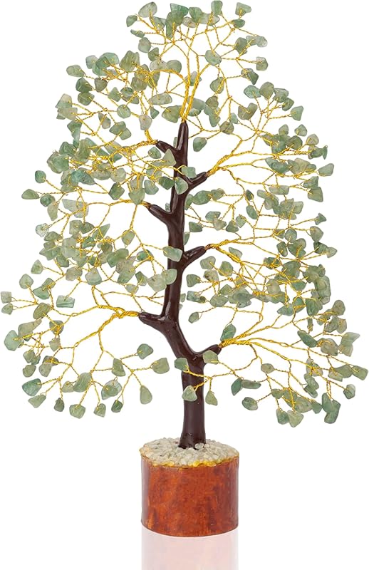 Green Jade Chakra Tree of Life for Positive Energy and Good Luck