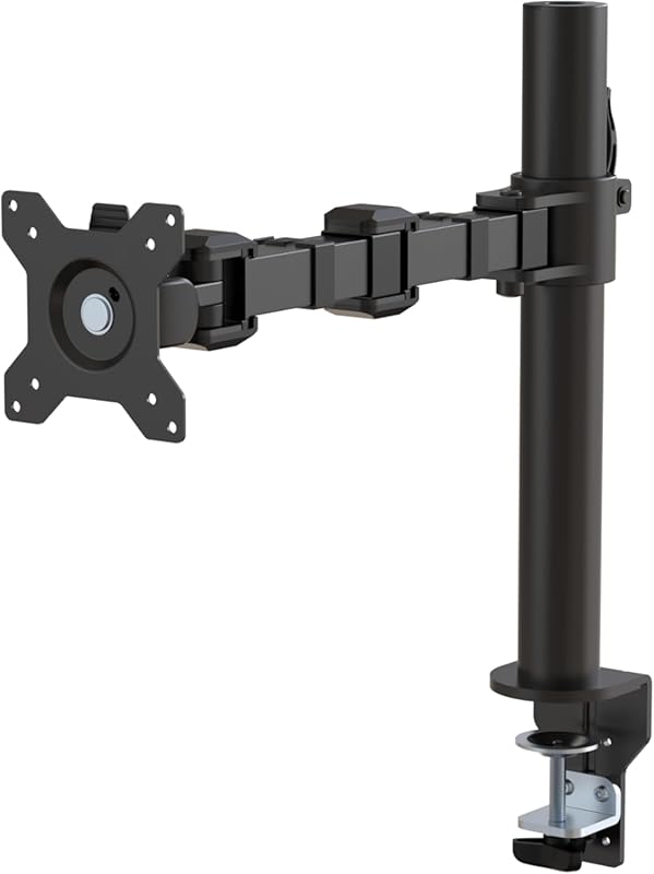 Amazon Basics single monitor arm with tilt and rotation, height adjust