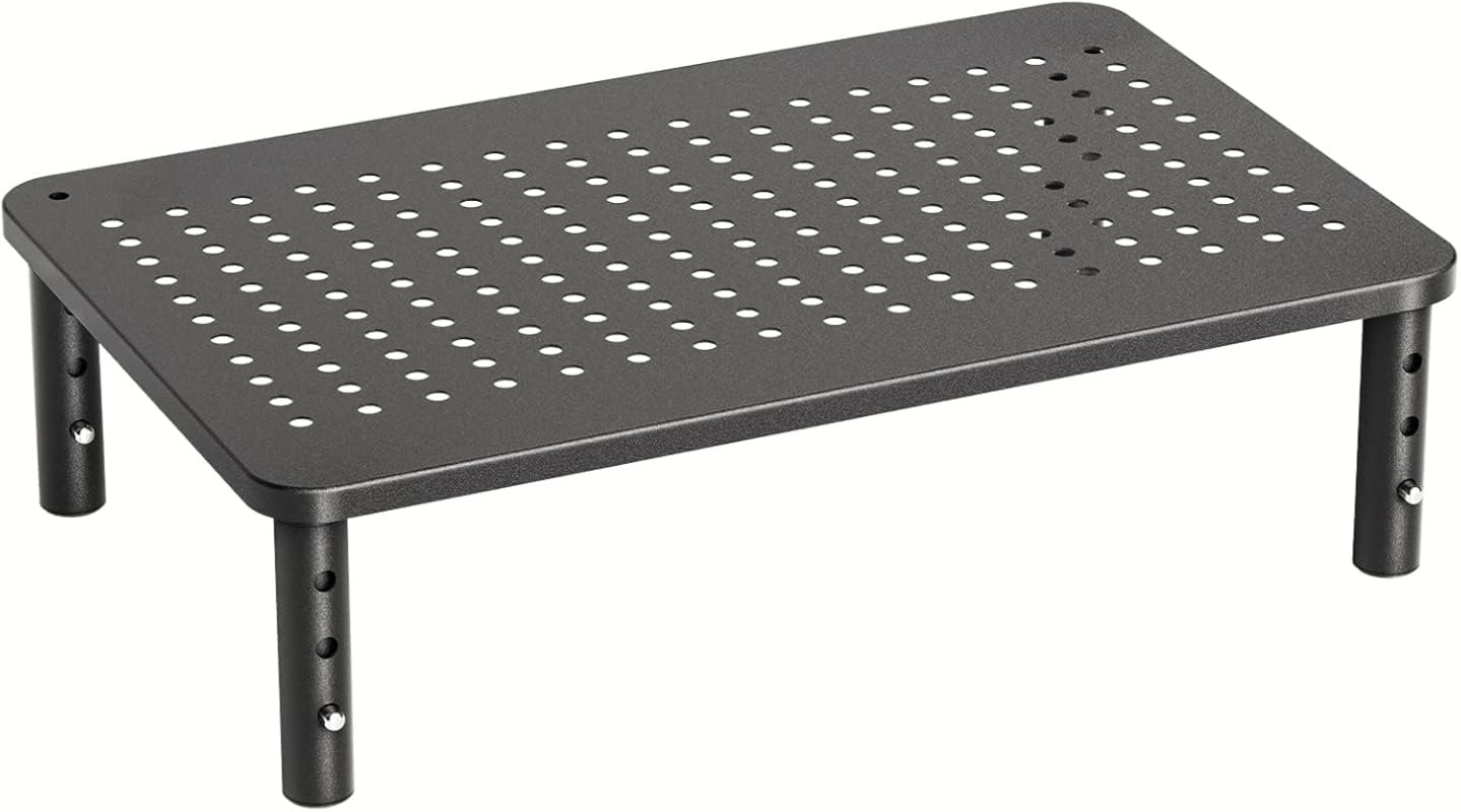 HUANUO Three-Height Adjustable Monitor Riser with Airflow Vents, Lapto