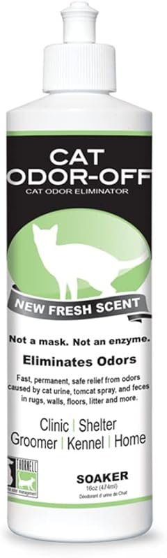 Thornell Cat Odor-Off Spray for cat urine on carpets and floors, fresh
