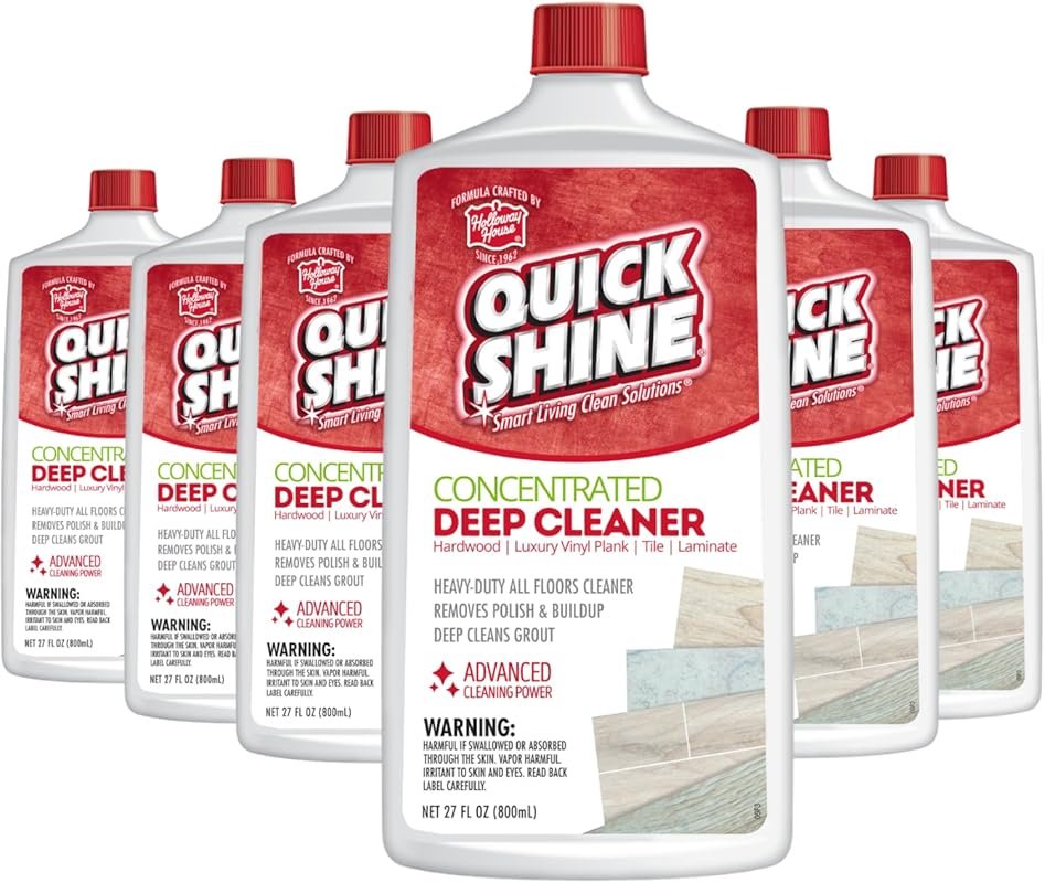 Quick Shine Multi-Surface Deep Floor Cleaner and Degreaser with Wax Re