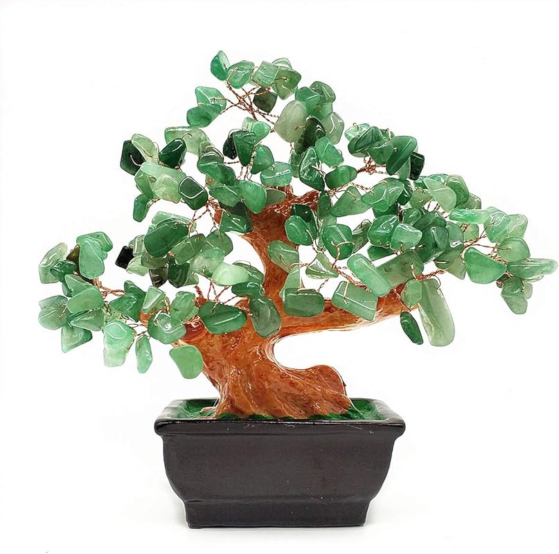 Feng Shui Quartz Crystal Money Tree Bonsai Style Decoration for Luck a