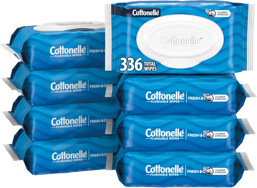 Cottonelle Fresh Feel Flushable Wet Wipes for Women, Adult Bathroom Wi