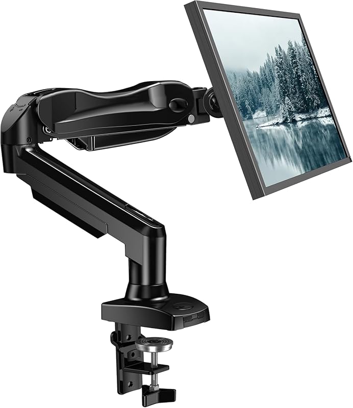 HUANUO single monitor arm for 13–32 inch screens, adjustable VESA moun