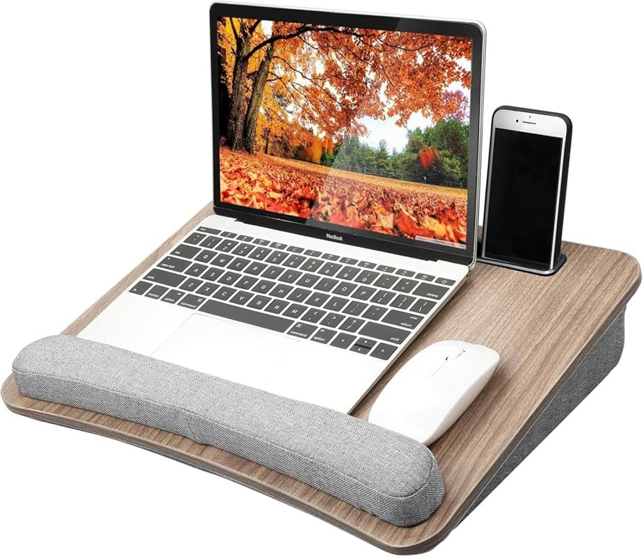 HUANUO Portable Laptop Desk with Pillow Cushion for Up to 15.6-Inch La