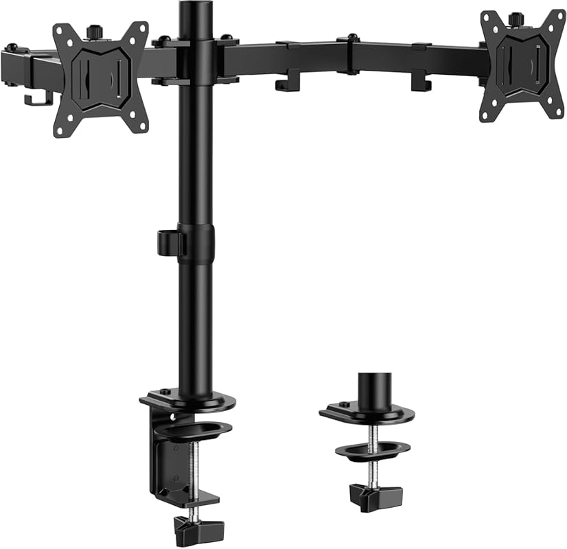 ErGear dual monitor stand for 32-inch screens, adjustable tilt and swi