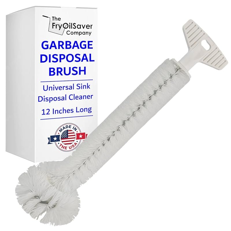 Universal Sink and Drain Brush for Garbage Disposal Cleaning, Odor Eli