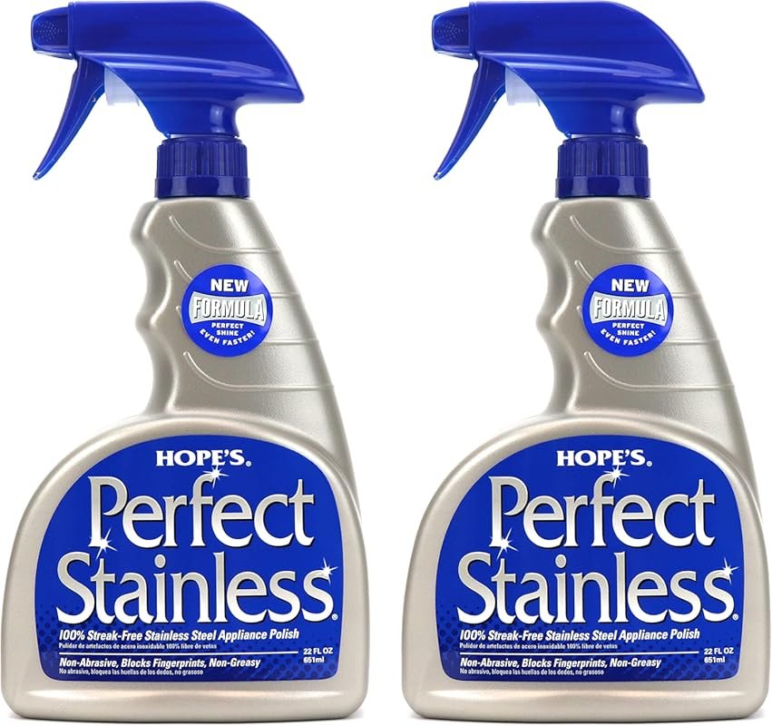 HOPE'S Stainless Steel Cleaner with Streak-Free Formula to Block Finge