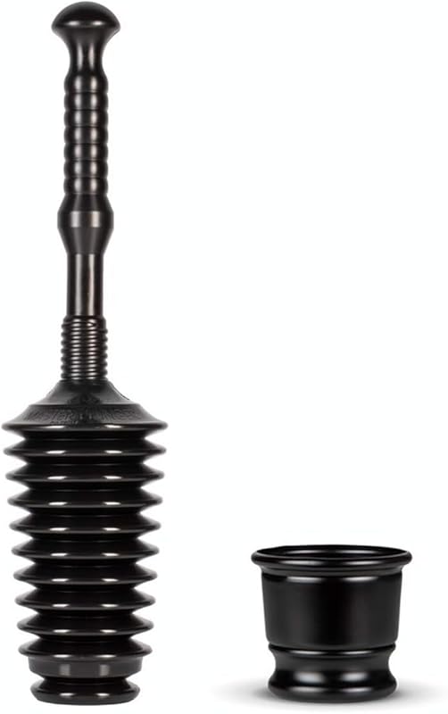 Master Plunger Heavy Duty Bathroom Toilet Plunger Kit Featuring a Stor
