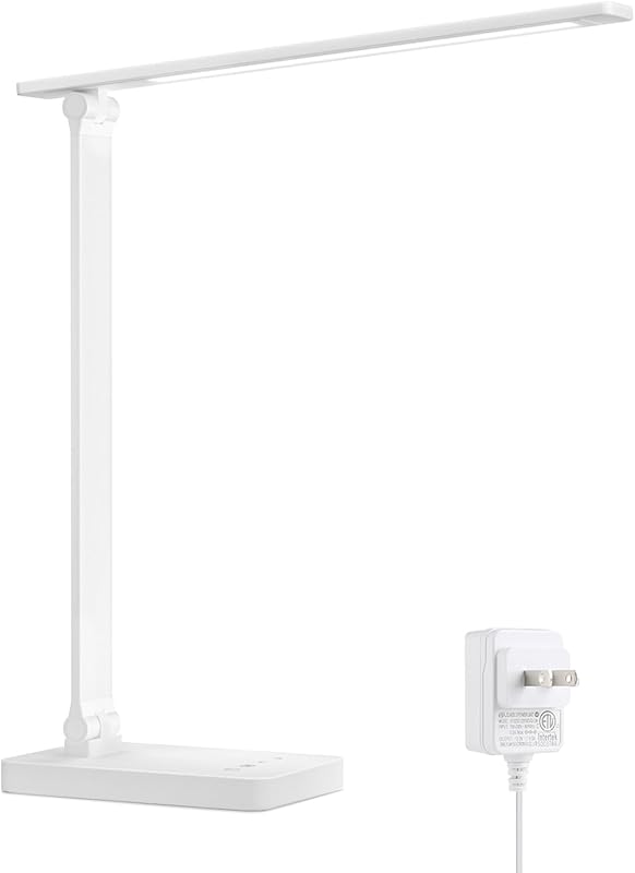 Lepro LED Desk Lamp with Eye-Caring Light, Dimmable Brightness, and Mu