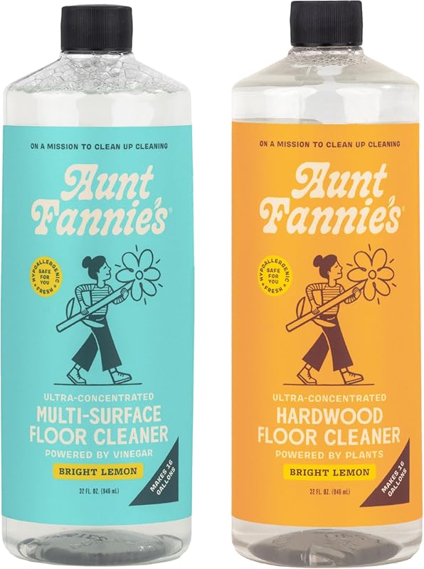 Aunt Fannie's Lemon Floor Cleaner Vinegar Wash and Hardwood Floor Clea