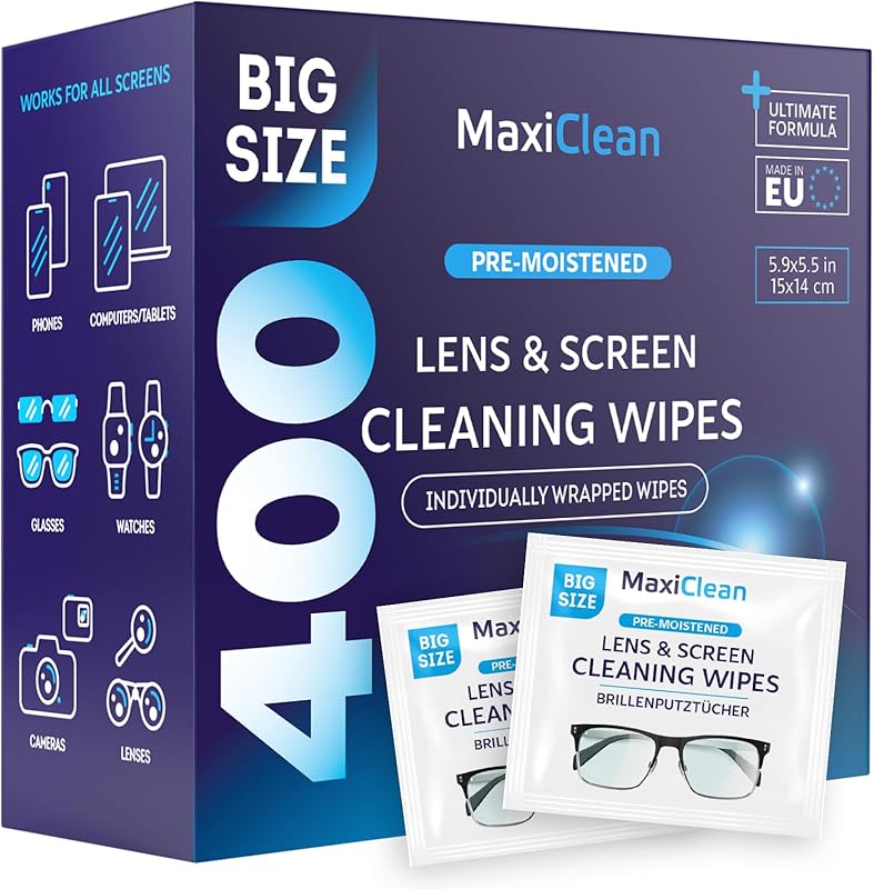 Glasses Wipes Lens Cleaner - Lens Wipes for Eyeglasses