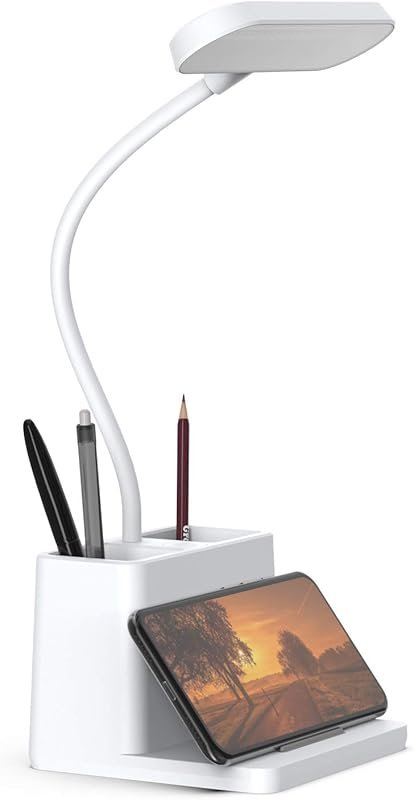 AXX Rechargeable Desk Lamp with Pen Holder for Kids’ Study and Dorm Ro