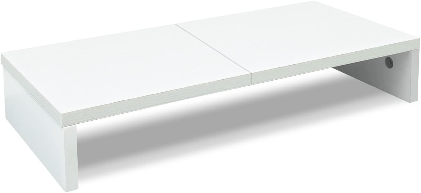 TEAMIX 20 inch White Monitor Stand Riser