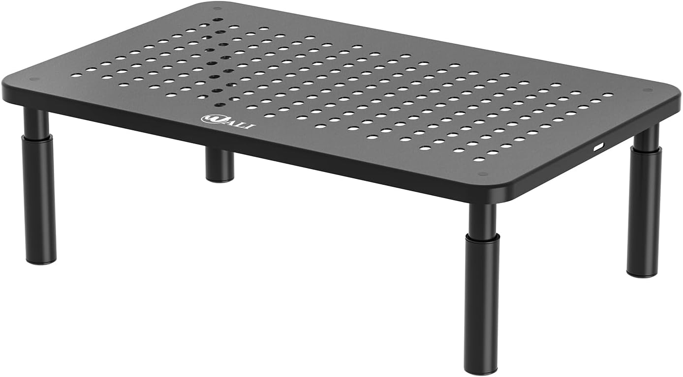 WALI Desk Monitor Stand with Adjustable Laptop Riser and Under-Desk St