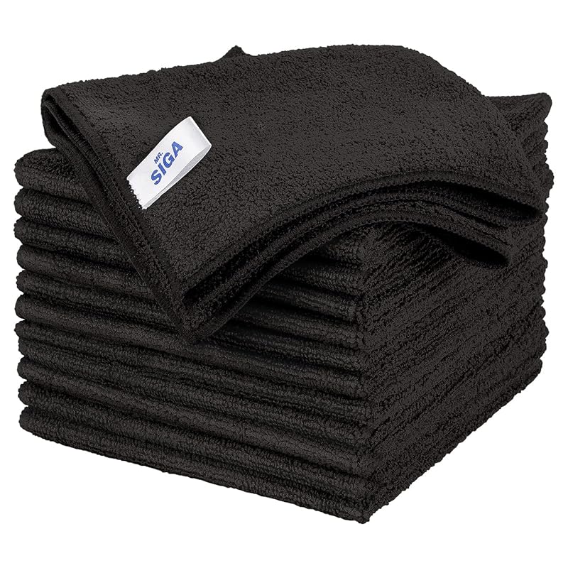 MR.SIGA All-Purpose Black Microfiber