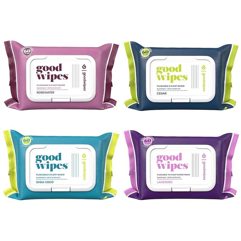 Goodwipes Flushable Butt Wipes with Vitamin E and Aloe, Best Gentle Ad