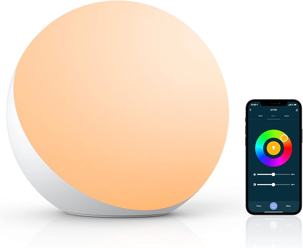 Hifree Smart Table Lamp, Dimmable LED Lamp with App and Voice Control 
