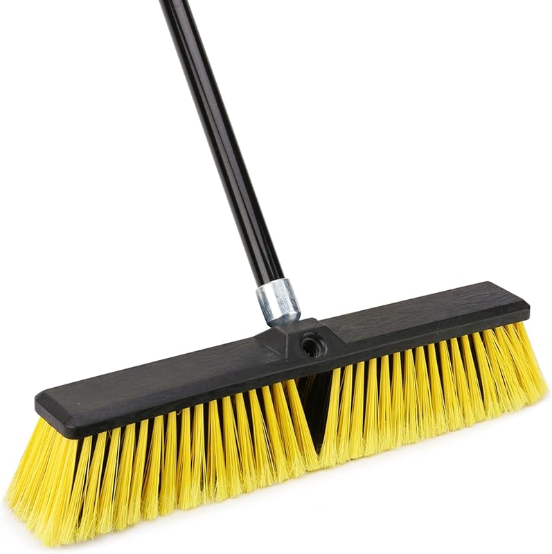 KeFanta 18-Inch Push Broom with 63-Inch Handle for Garage Floor, Drive
