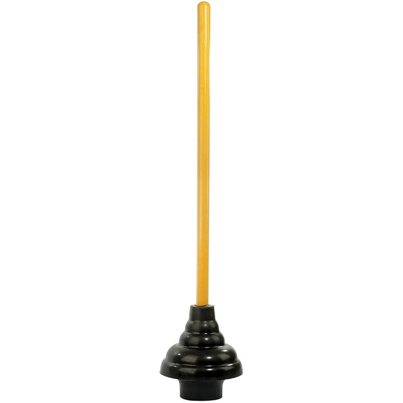 LDR Wood Handle Flange Plunger with Double Thrust Rubber Cup for Clear